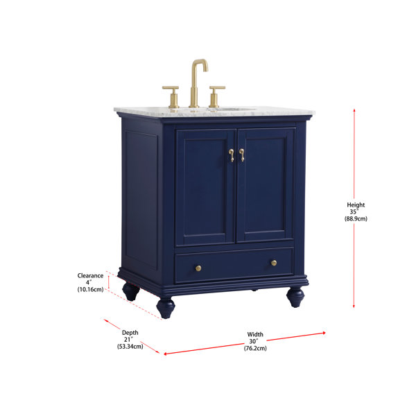 Three Posts™ Launceston 30'' Free Standing Single Bathroom Vanity with